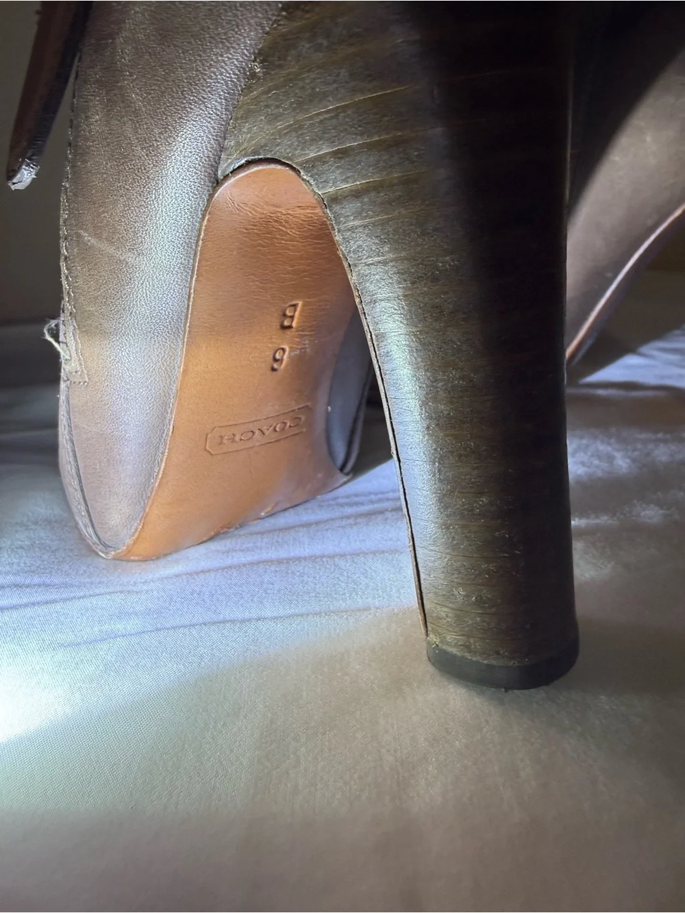 Coach taupe leather